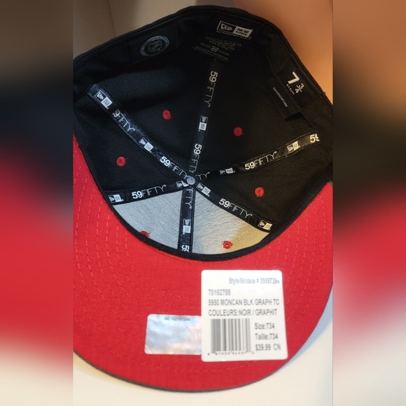 BNWT Montreal Canadiens Fitted Hat Sz 7 3/4 - Picture 2 of 5